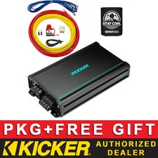 KICKER KMA600.4 CLASS D 4CH AMP BOAT/MARINE AUDIO AMPLIFIER PACKAGE 8AWG KIT