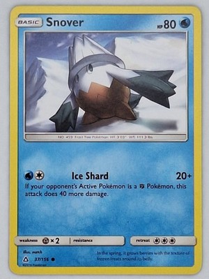 Snover 37/156 Pokemon - Sun & Moon Ultra Prism MP
