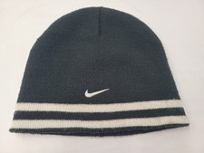 Youth Nike Beanie Winter Knit Hat Stocking Cap Acrylic Snow Boy Girl Black White