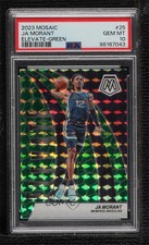 2023-24 Panini Mosaic Elevate Green Prizm Ja Morant #25 PSA 10 GEM MT 05ol