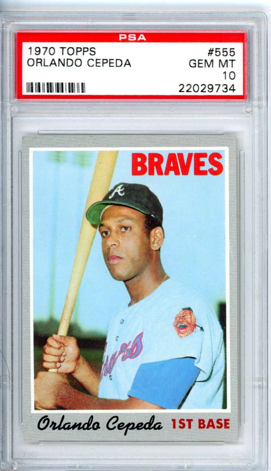 1970 Topps  Orlando	Cepeda	555	PSA 10	Braves	16539