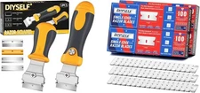 DIYSELF 400 Single Edge Razor Blades and 12PCS Blade Scraper 