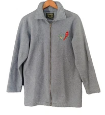 VTG Scandia Woods Cardinal Fleece Jacket Taiwan RN81700 Poly Rayon Zip SML
