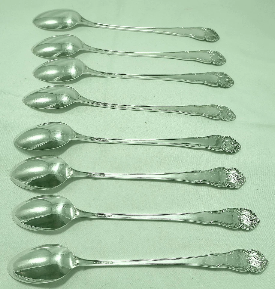 Reed & Barton TIGER LILY 1901 8 Art Nouveau iced tea spoons - Image 2 of 4