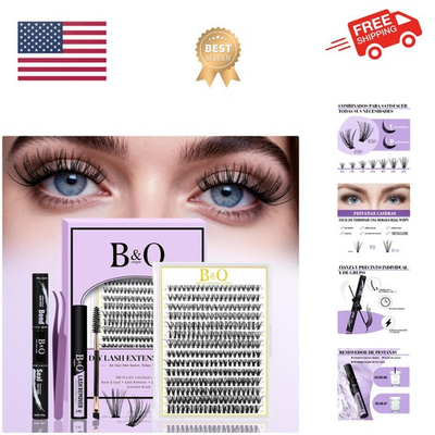 #ad #ad Bamp;Q Lash Clusters Kit 280PCS Eyelash Clusters Kit30D 40D D 9 16MIX Individua... $37.99