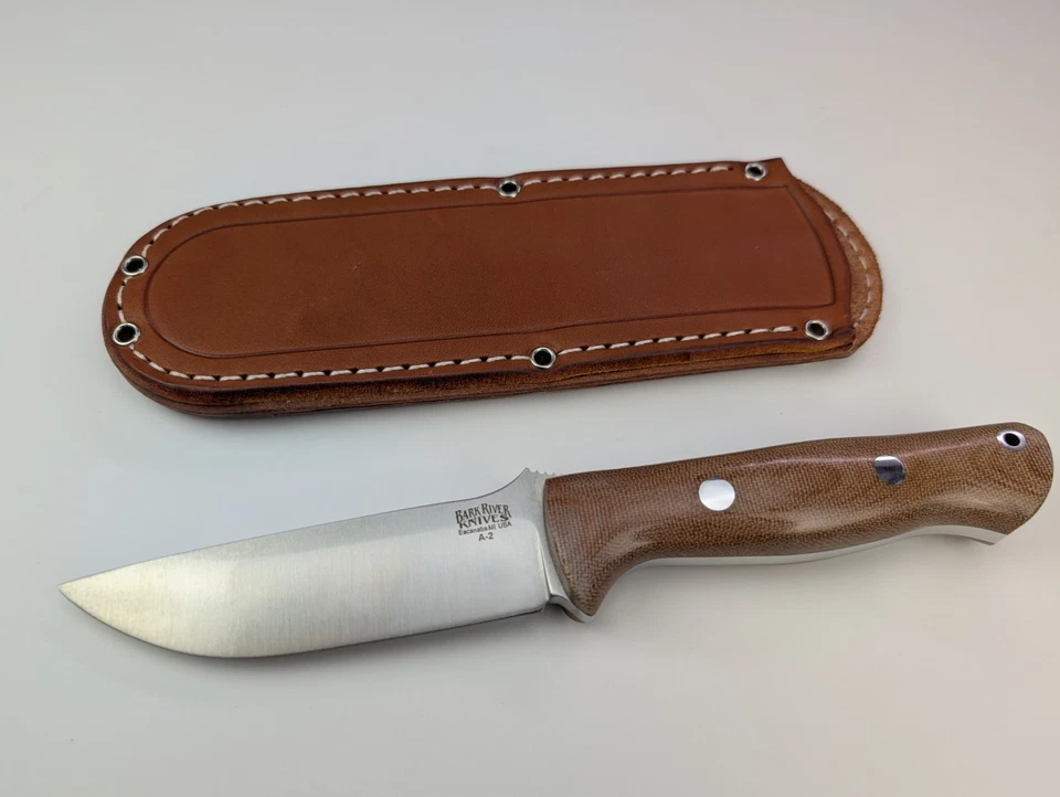 Bark River Knives Bravo 1 刀天然帆布 Micarta 手柄 A2 钢 07-111MNC — 第 2/4 张图片