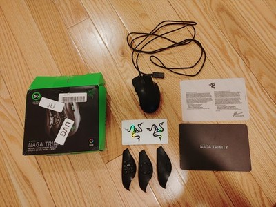 Razer Naga Trinity USB MMO/MOBA Gaming Mouse Black Changeable side buttons F/S