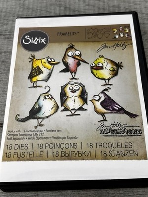Sizzix - Jim Holtz - Bird Crazy - 18 Thinlits - Die Cut - Retired Complete!