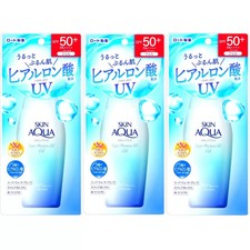 Rohto Skin AQUA UV Super Moisture Gel Sunscreen SPF50+/PA++++ 110g 3 Pack *UK*