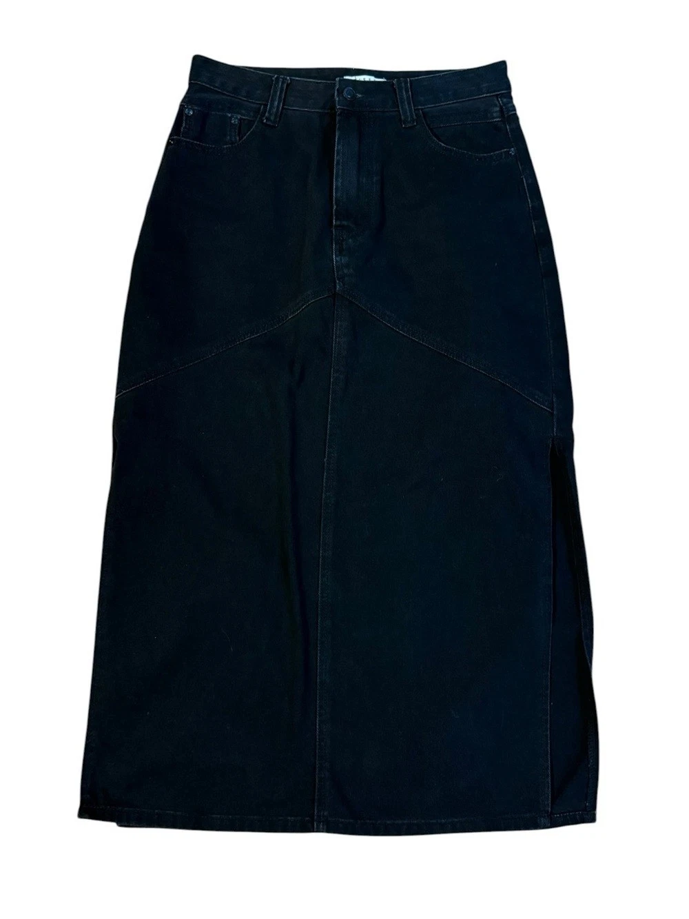 DISSH Midi Black Denim Skirt Size 12