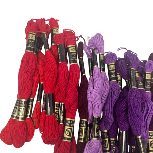 DN Floss Lot Embroidery Thread Skeins Cotton 44 Lot of Red, Pink, Purple - Picture 6 of 6