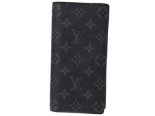 Louis Vuitton Portefeuille Brazza Monogram Eclipse Long Wallet Canvas M61697