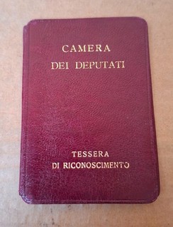 TESSERA DI RICONOSCIMENTO CAMERA DEI DEPUTATI LICATA 1948
