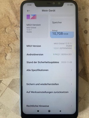 Xiaomi Redmi Note 6 Pro 32GB ROM  3GB RAM - Android - MIUI 12.0.1 -Reduziert
