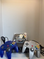 Nintendo 64 N64 Console Charcoal Grey Bundle 2 Controllers Cables Game F1 WGP II