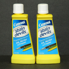 Remove Ink, Marker & Crayon Stains 2 Carbona Stain Devils 1.7 Oz NEW