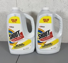 2 PACK SHOUT Triple-Acting Refill, Laundry Stain Remover,60fl oz (Total 120oz) 0.18 per gallon
