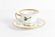 Rosenthal Mokkagedeck Handbemalt Rose Goldrand Maler Voit Top Zustand Sammler
