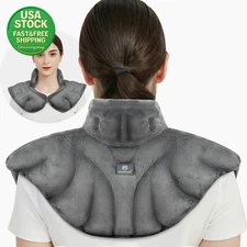 Microwavable Heat Pad for Neck Shoulders 19.5X11.4 Aromatherapy Grey