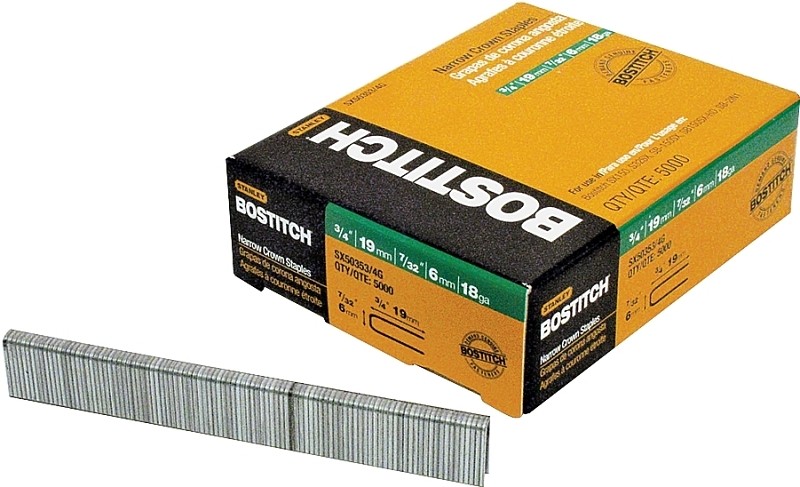 BOSTITCH Finish Staples, Crown, 5000-Pack (SX50353/4G)