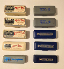 HOHNER Diatonic Harmonica Case Lot, Key of C, Beige/Gray/Blue