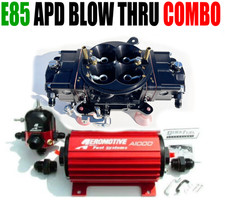 Apd 750-cfm E-85 Blow Thru Gas Carb Fuel Pump Reg Package Combo In Stock Look