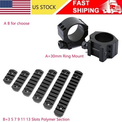 30mm Low Profile Scope Ring/Polymer 5/7/9/11/13 Slots Rail Sections Segment