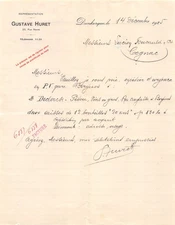 1925 REPRESENTATION GUSTAVE HURET A DUNKERQUE - M. FOUCAULD A COGNAC