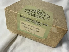 Original Goerz box for 9 1/2 inch red dot Artar . From USA