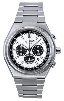 Citizen Zenshin Silver Dial Titanium Eco-Drive 100M CA4610-85A Men's Watch