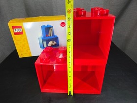 RARE LEGO Display! 2 Piece Brick Shelf Set 12X6  & 6X6 Red NEW IN BOX #4117