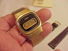 WOW Raro Orologio Pulsar LCD 5140 Funzionante Ottimo Uomo GF non led PIÙ Cinturino e Libretto