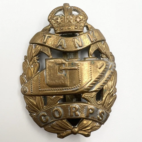 Genuine WW1 Tank Corps Cap Badge Gaunt Made