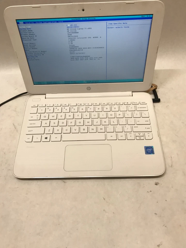 HP Stream 11-y012nr 11" Laptop Intel Celeron 4GB RAM 32GB eMMC NO OS Bad Batt DW - Image 3 of 4