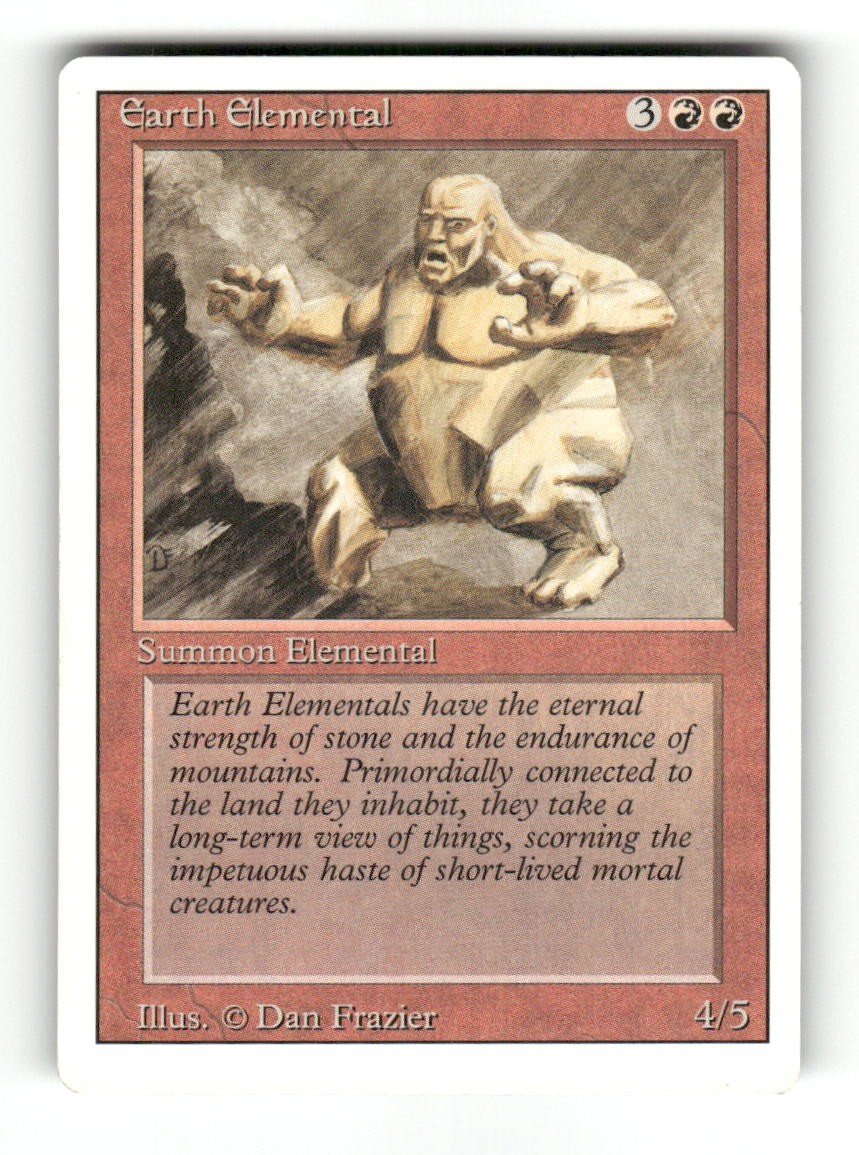 Earth Elemental 95 Uncommon Starter 1999 Magic: The Gathering Lightly Played