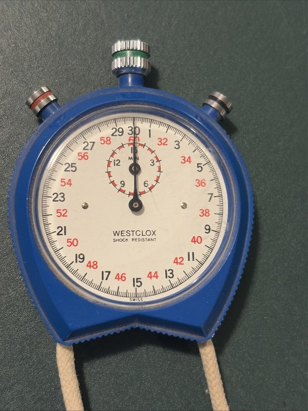 Vintage Westclox Shock Resistant Stopwatch-Works Great!