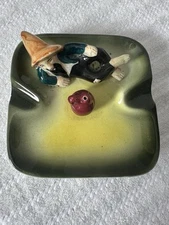 Vintage Ashtray Hillbilly Hobo w Moonshine Jug