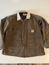 Vintage Carhartt Chore Jacket XL CB0482 Brown