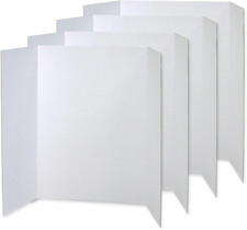 Presentation Boards, Single Wall, White, 48" X 36", 4 Count