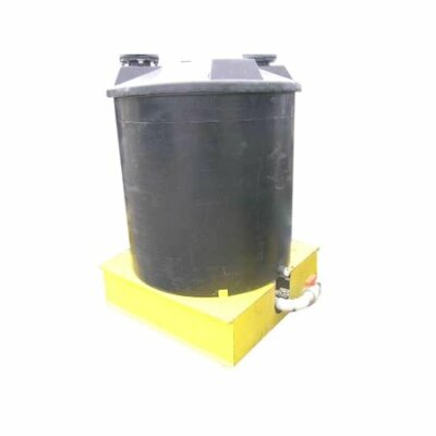 Used 160 Gallon Engel Plastic Tank with Basket Filter Strainer