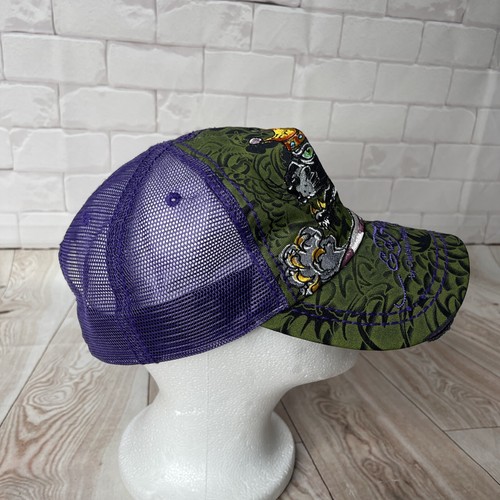 Ed Hardy Tiger Trucker Hat Cap Logo Snapback Christian Audigier Read Notes - Picture 4 of 8