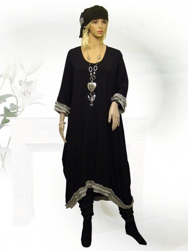 PoCo DeSiGn LAGENLOOK Ballon-Kleid schwarz L-XL-XXL-XXXL 44-46-48-50-52-54-56 - Bild 10 von 12