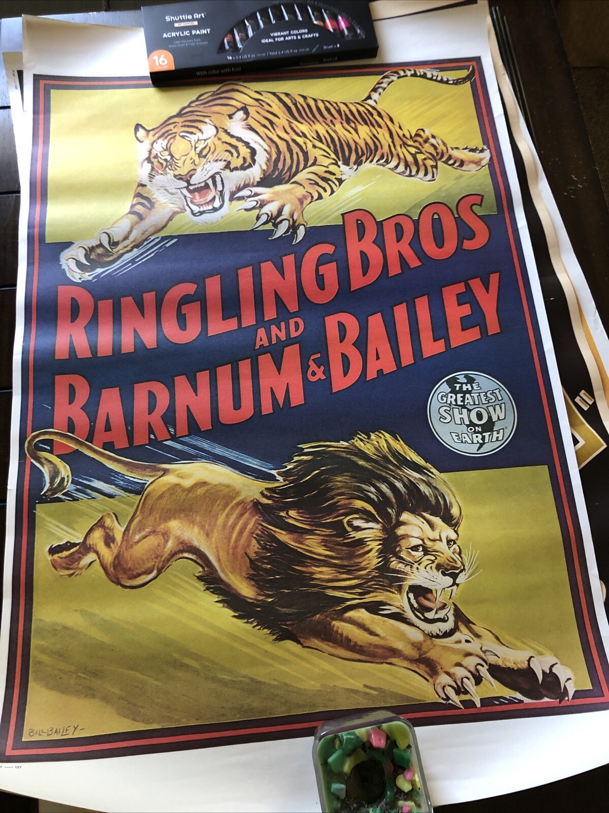 Lot Of Barnum & Bailey  Ringling Brothers 24x36 Inches 7 Posters Some In Frame