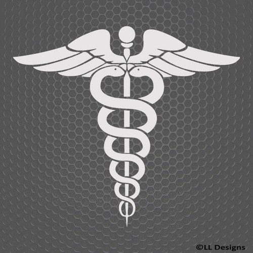 Caduceus Medical Symbol Health EMT First Respond Vinyl Decal - Choose Color/Size - Picture 13 of 31