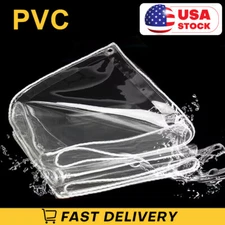 16oz Waterproof PVC Transparent Tarpaulin Clear Vinyl Tarp Cover for Greenhouse