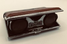 Vintage Excello Hi-Li Collapsible Sport , Opera, Theater Binocular Glasses Brown