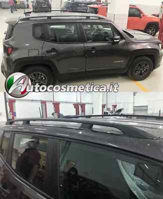 Barre Tetto Per Jeep Renegade 2014-2024 - 2 Barre Alluminio Nero - Foto 7