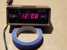 Spartus Vintage Alarm Clock Model Wood Design WORKS