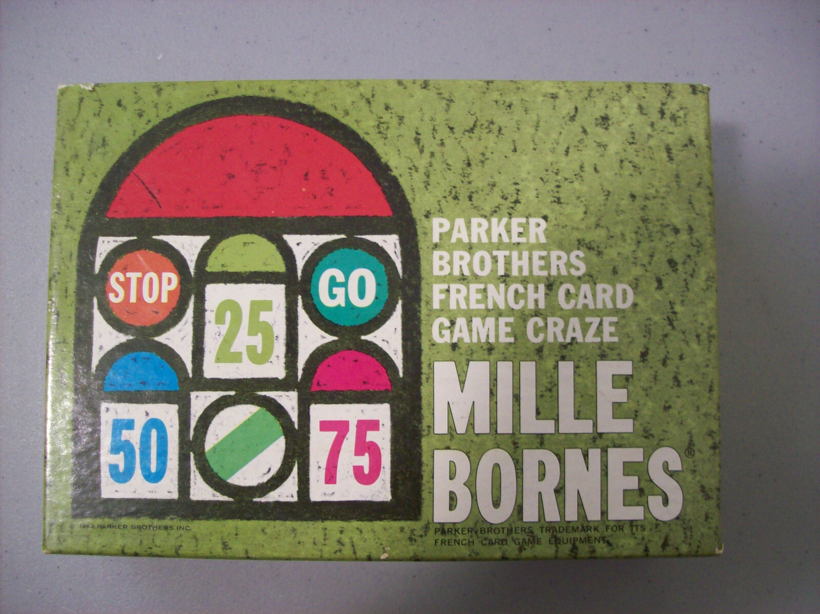 1962 Mille Bornes French Card Game Complete Near Mint with Original Box