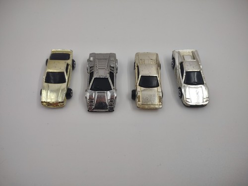 Set of 4 Vintage Rare Hot wheels Micro Mini Chrome Racers III Machines ...